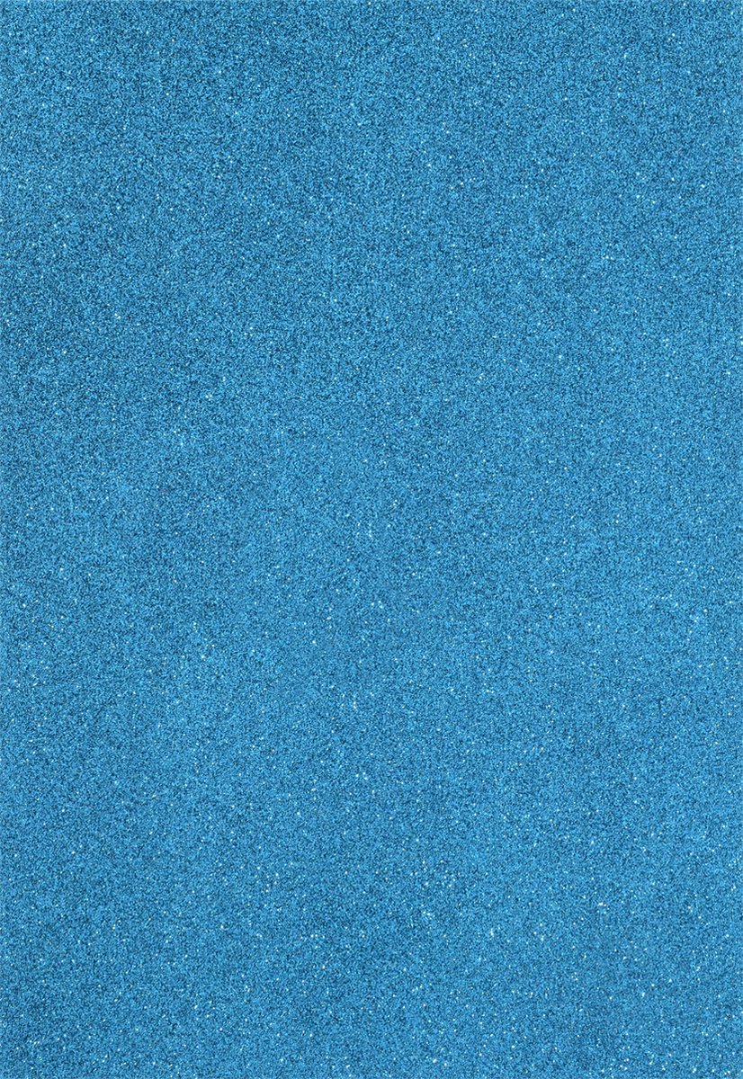 Vaessen Creative Foam - 2mm - 10 stuks - A4 - Glitter lichtblauw