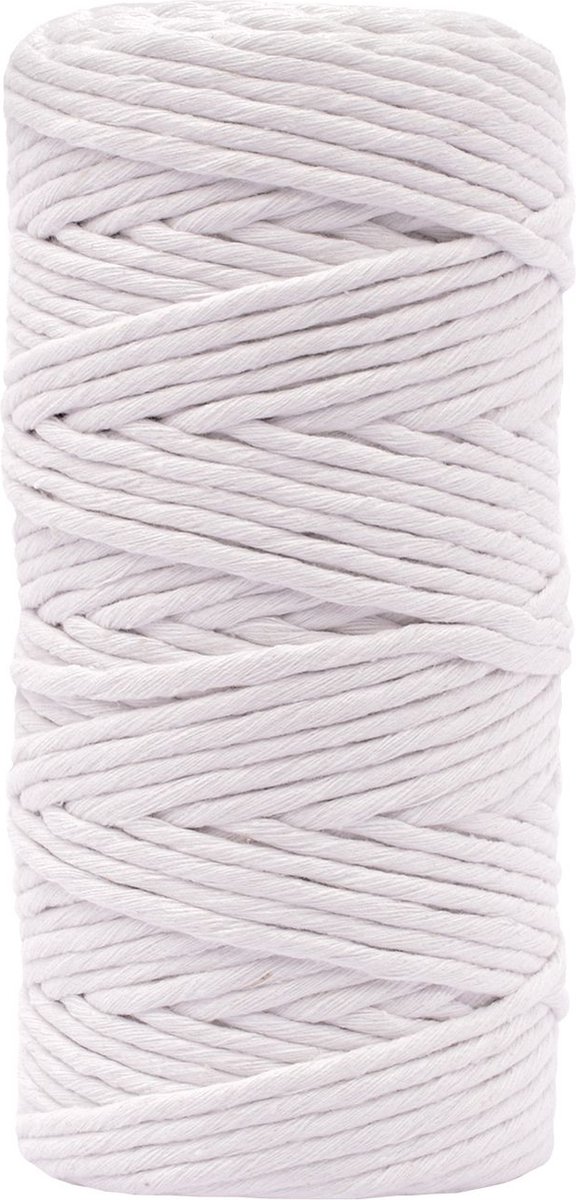   Macrame Koord 100% - Wit - 3mmx100m
