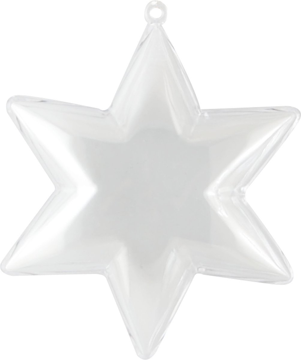 Vaessen Creative Plastic Ster - 2-delig - 10cm - 250stuks