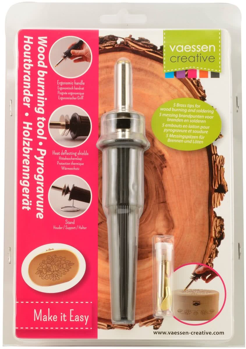 Vaessen Creative houtbrander set voor hout  n leer