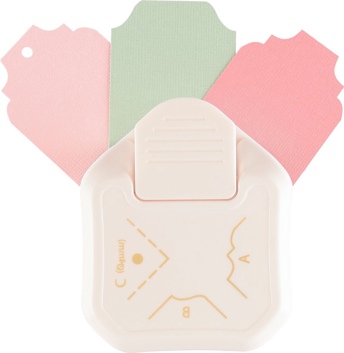 Vaessen Creative • 3-in-1 Label Hoekpons Vintage