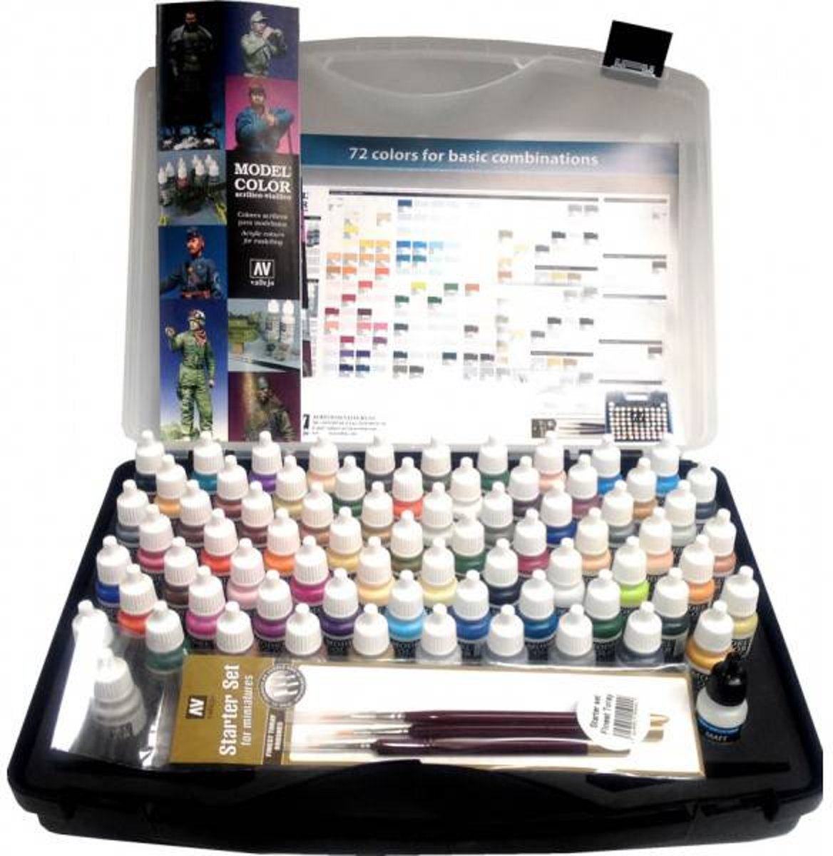 Model Color 72 Basic Color Combinations + brushes - 72 kleuren - 17ml - 70175