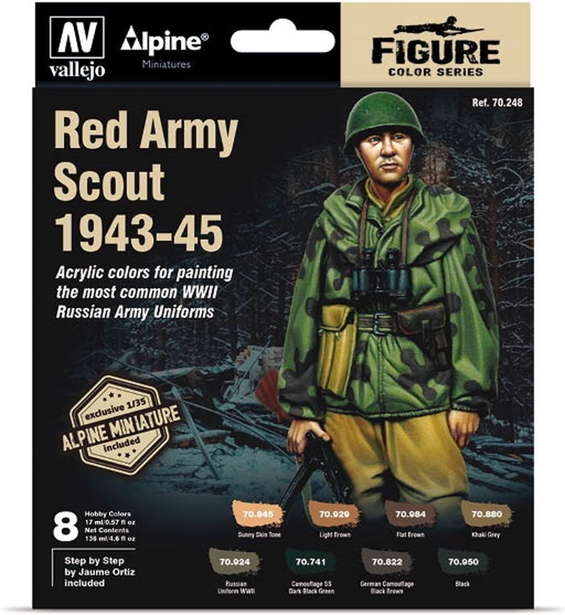 Vallejo 70248 Red Army Scout 1943-45 - Acryl Set Verf set
