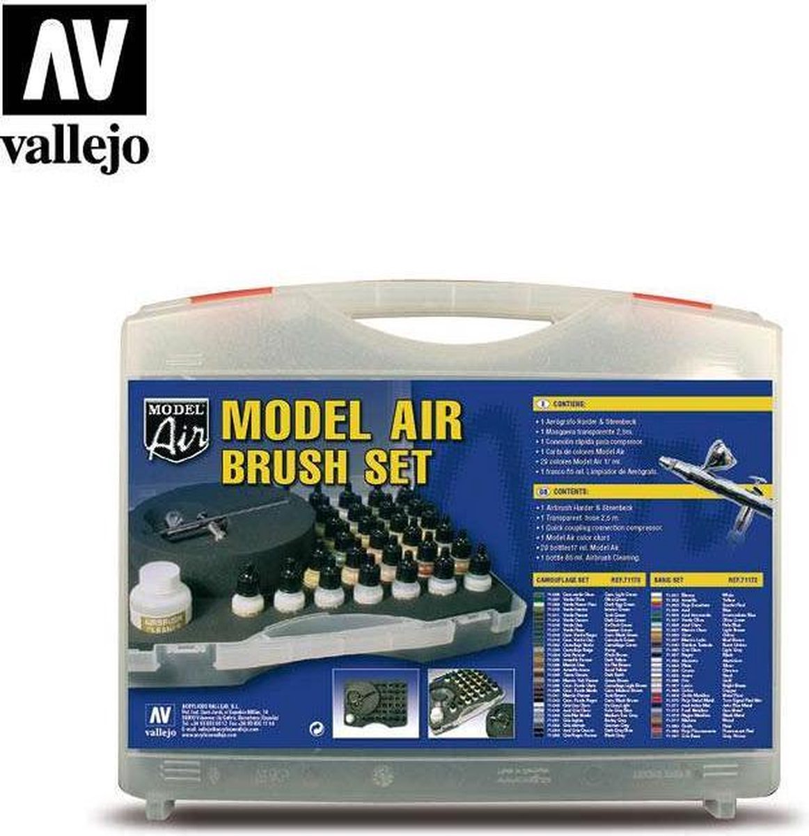 Vallejo 71173 Camouflage Model Air Colors & Airbrush Verf set
