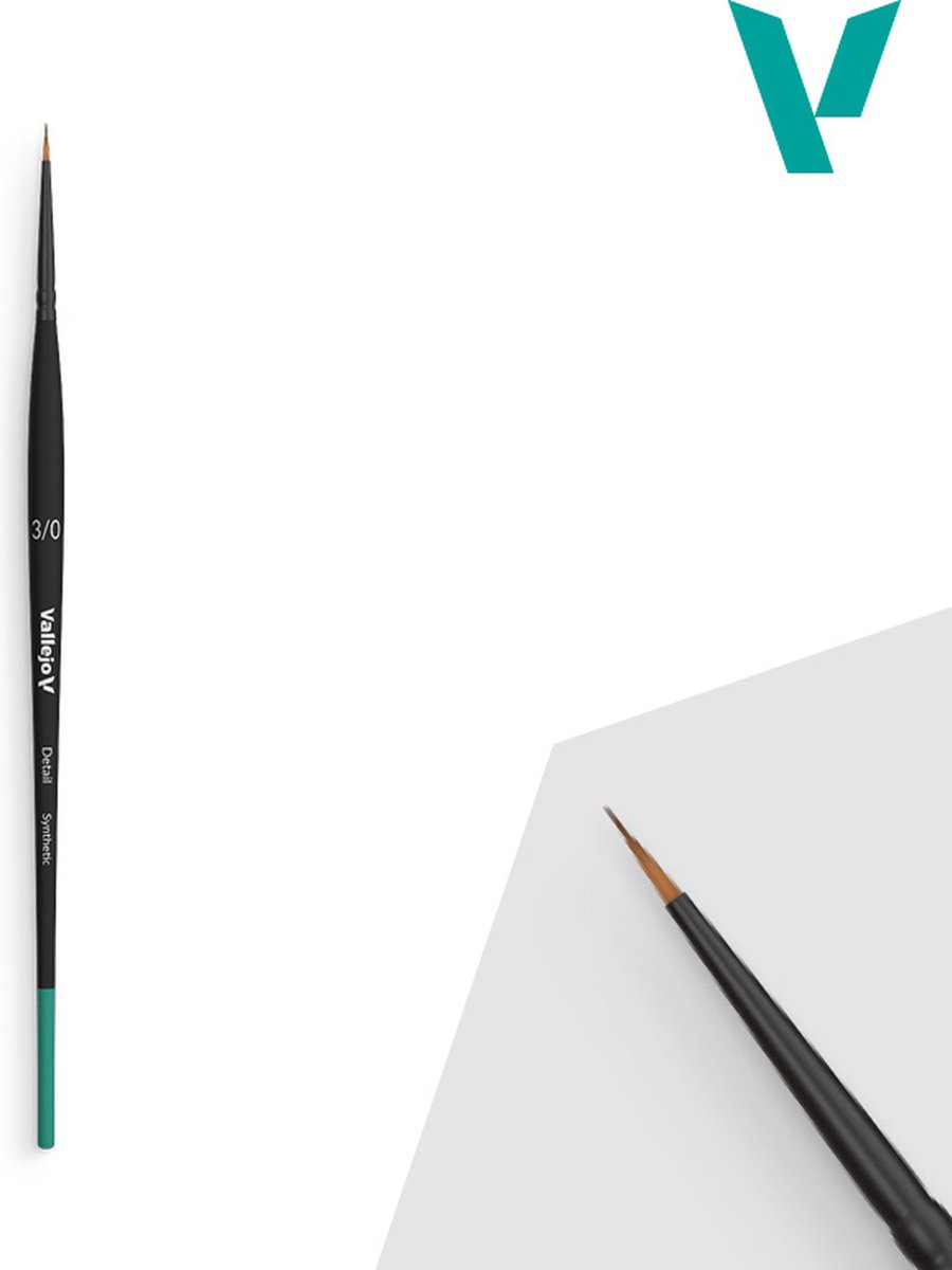 Vallejo Hobbypenseel - VALB02030 Ronde Synthetische Penseel Nr 3/0 Penseel
