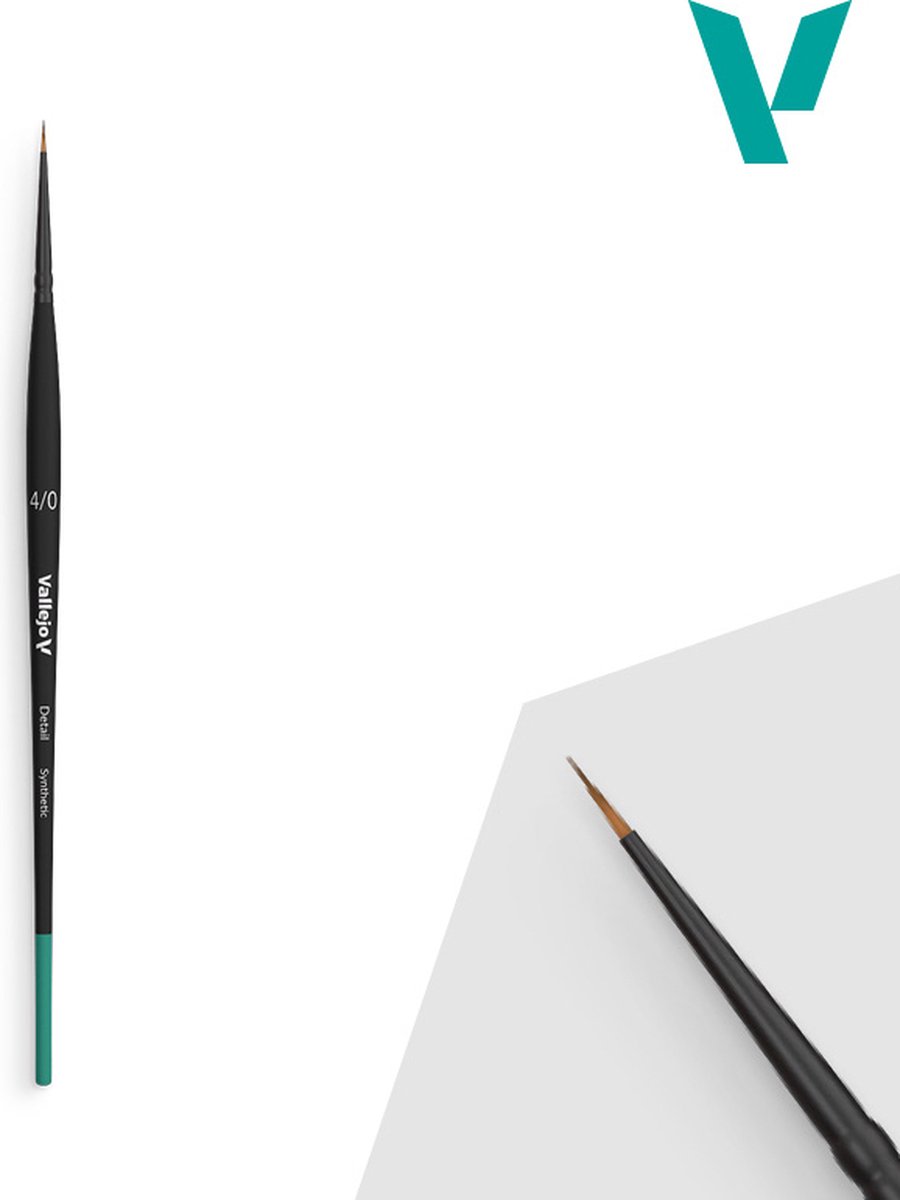 Vallejo Hobbypenseel - VALB02040 Ronde Synthetische Penseel Nr 4/0 Penseel