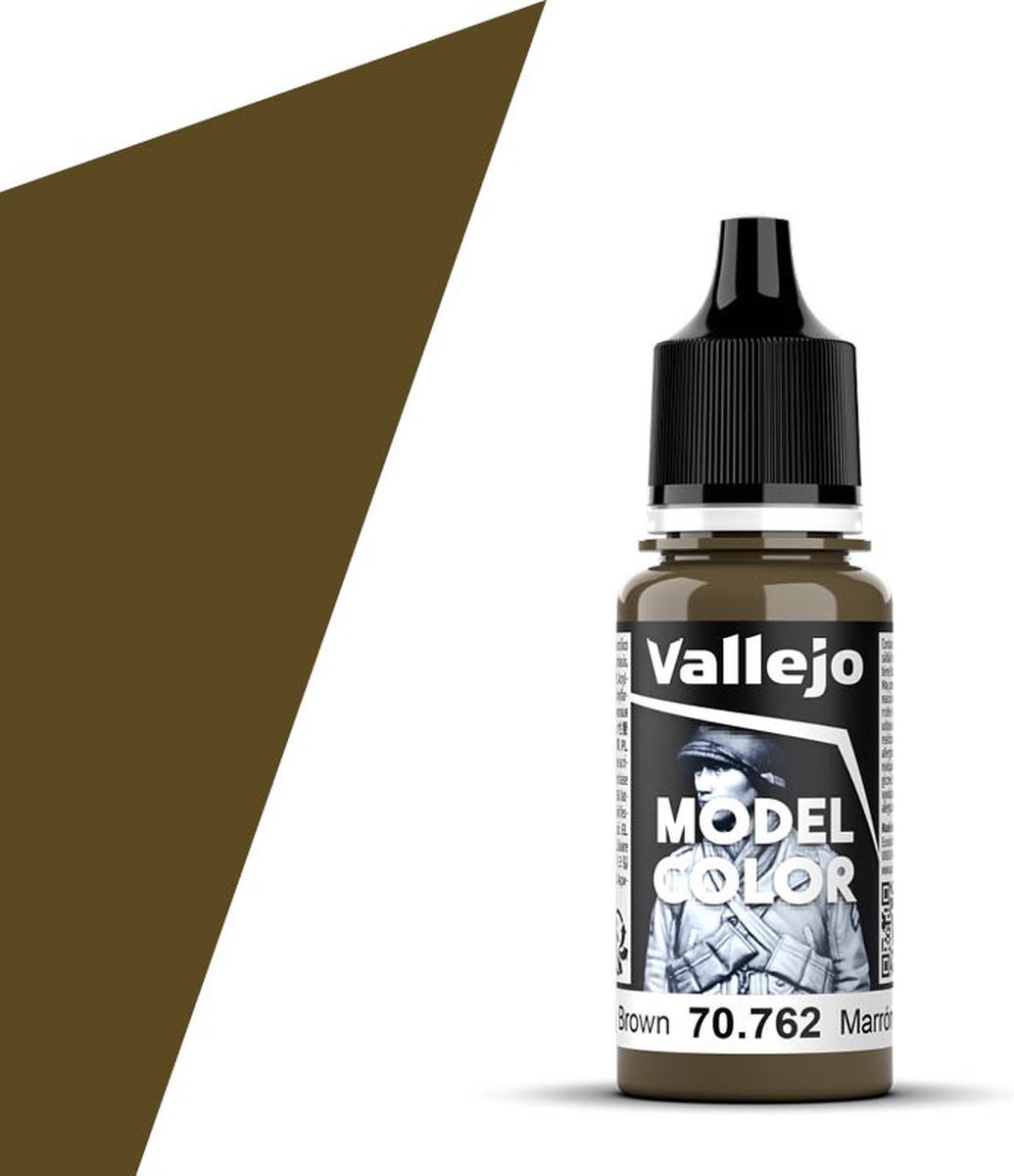 Vallejo Hobbyverf Acrylverf - 70762 Model Color - Grey Brown - Acryl - Verf flesje - 18 ml