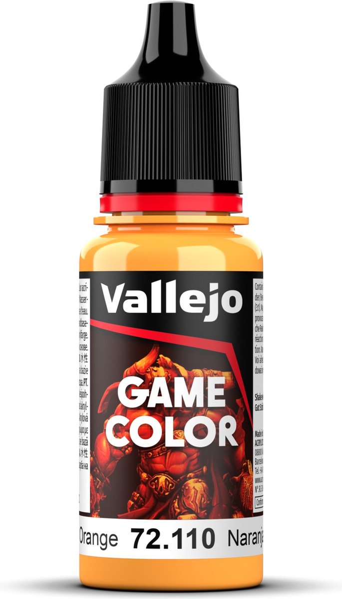 Vallejo Hobbyverf Acrylverf - 72110 Game Color - Sunset Orange - Acryl - Verf flesje - 18 ml