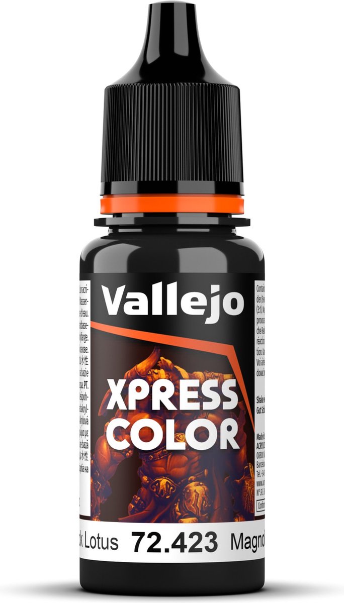 Vallejo Hobbyverf Acrylverf - 72423 Xpress Color - Black Lotus - Acryl - Verf flesje - 18 ml