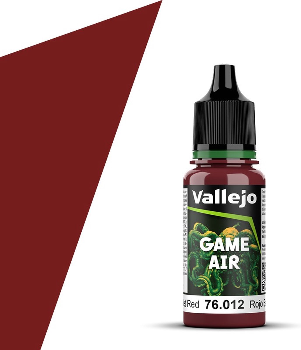 Vallejo Hobbyverf Acrylverf - 76012 Game Air - Scarlet Red - Acryl - Verf flesje - 18 ml