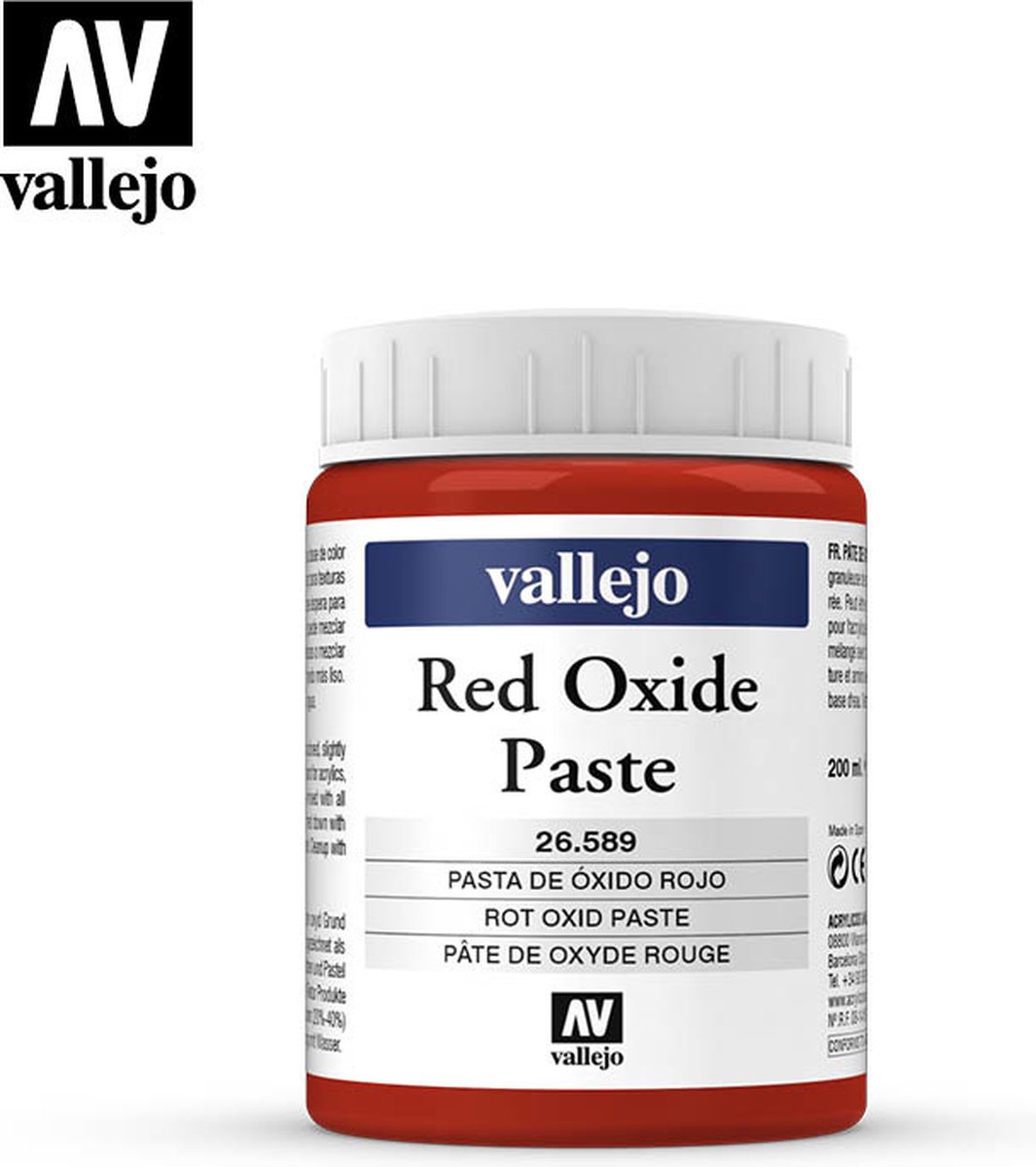 Vallejo val26589 Red Oxid Paste - 200ml
