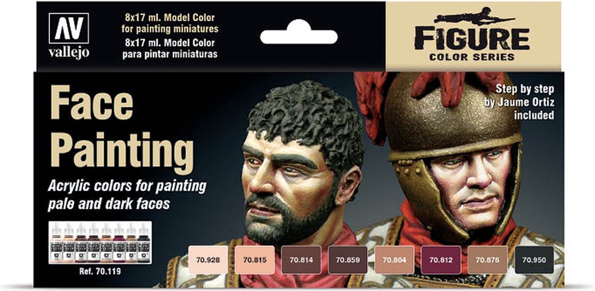 Vallejo val70119 - Model Color Face Painting Set  8 x 17 ml