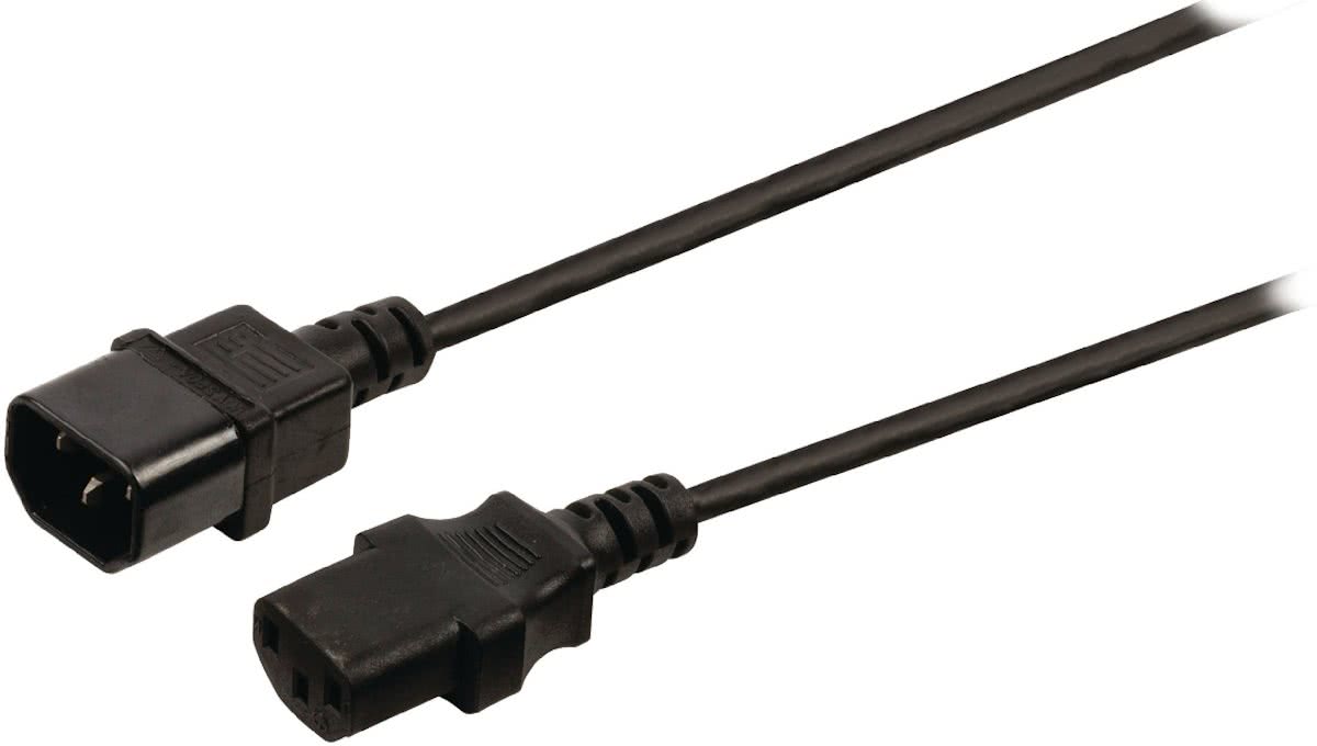 Valueline stroomkabel IEC-320-C14 - IEC-320-C13 2,00 m zwart