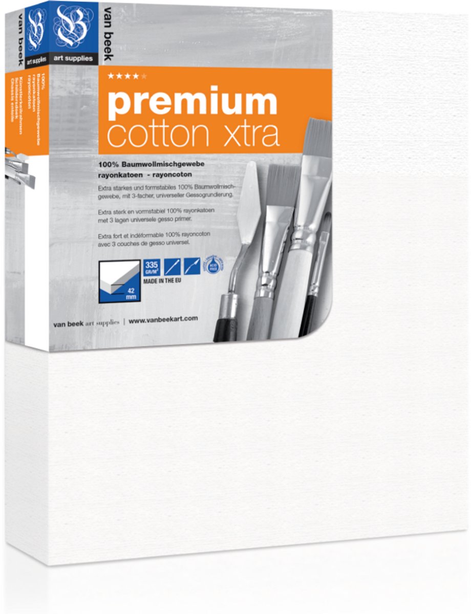 Van Beek Schildersdoek Groot - 100% Katoen - Canvas - Schilderdoek - Premium Kwaliteit - 70x120 cm - 42 mm