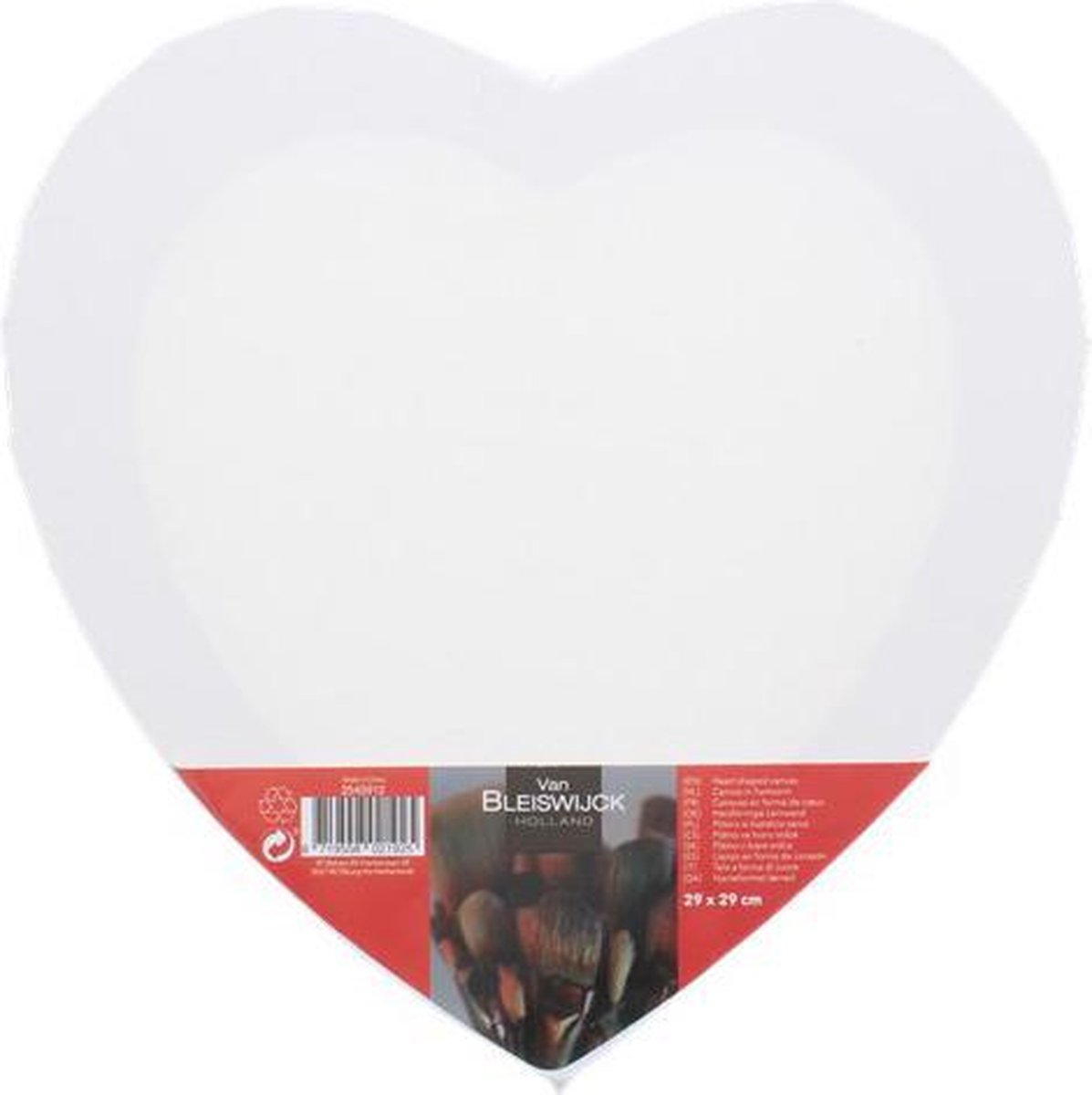 DONZA - Schildersdoek Hart - Canvas hart - 29 x 29 - Schildersdoek Bleiswijck - Drievoudig geprepareerd -   - Schilder doek - Heart canvas - hartjesvorm