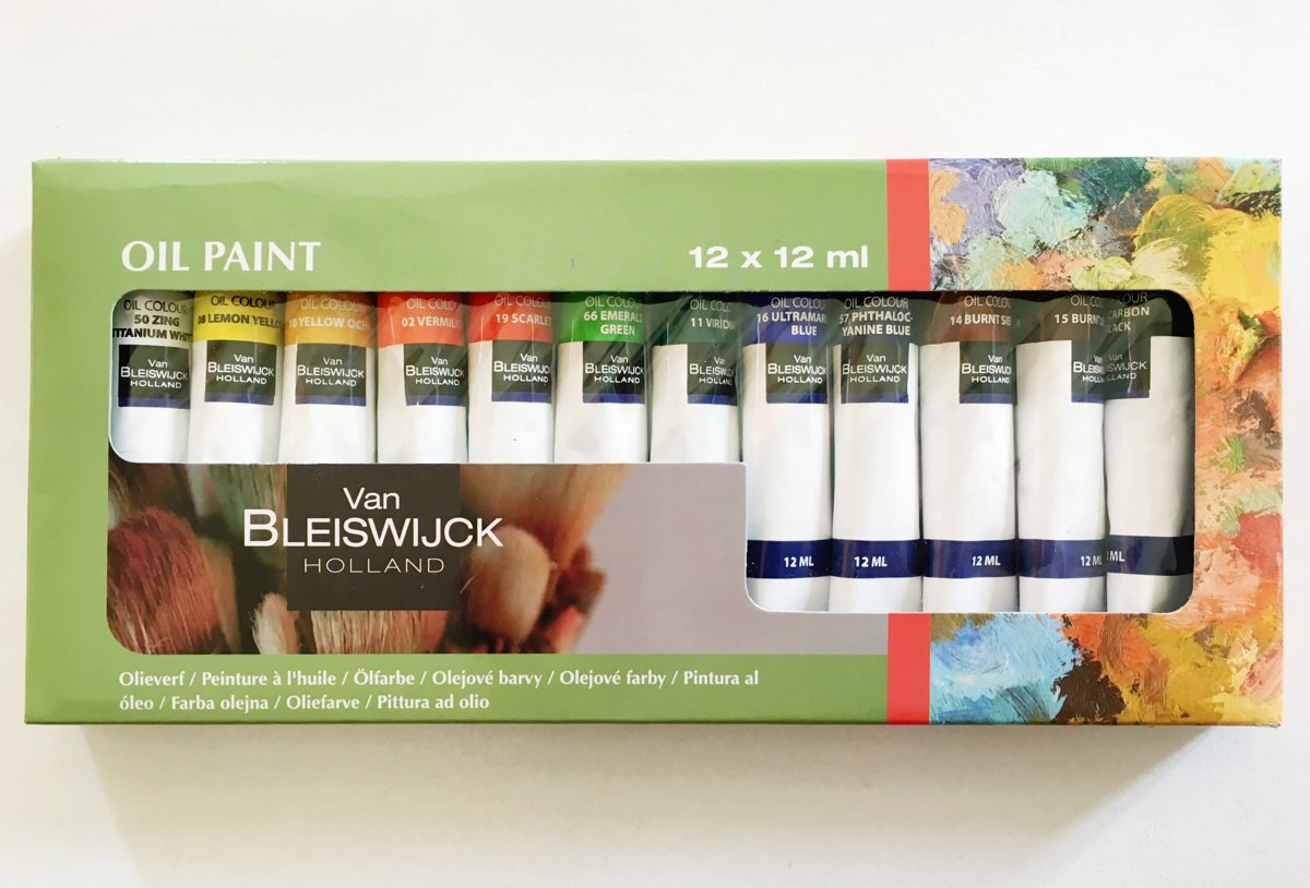Olieverf - Oil Paint - 12 x 12 ml - Van Bleiswijck Holland - Hobbyverf - Verfset