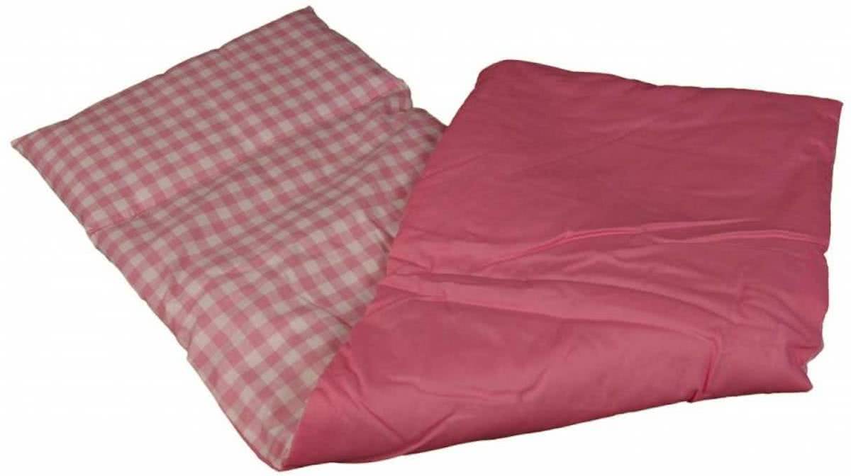   - Bedbekleding/dekje - Roze geruit