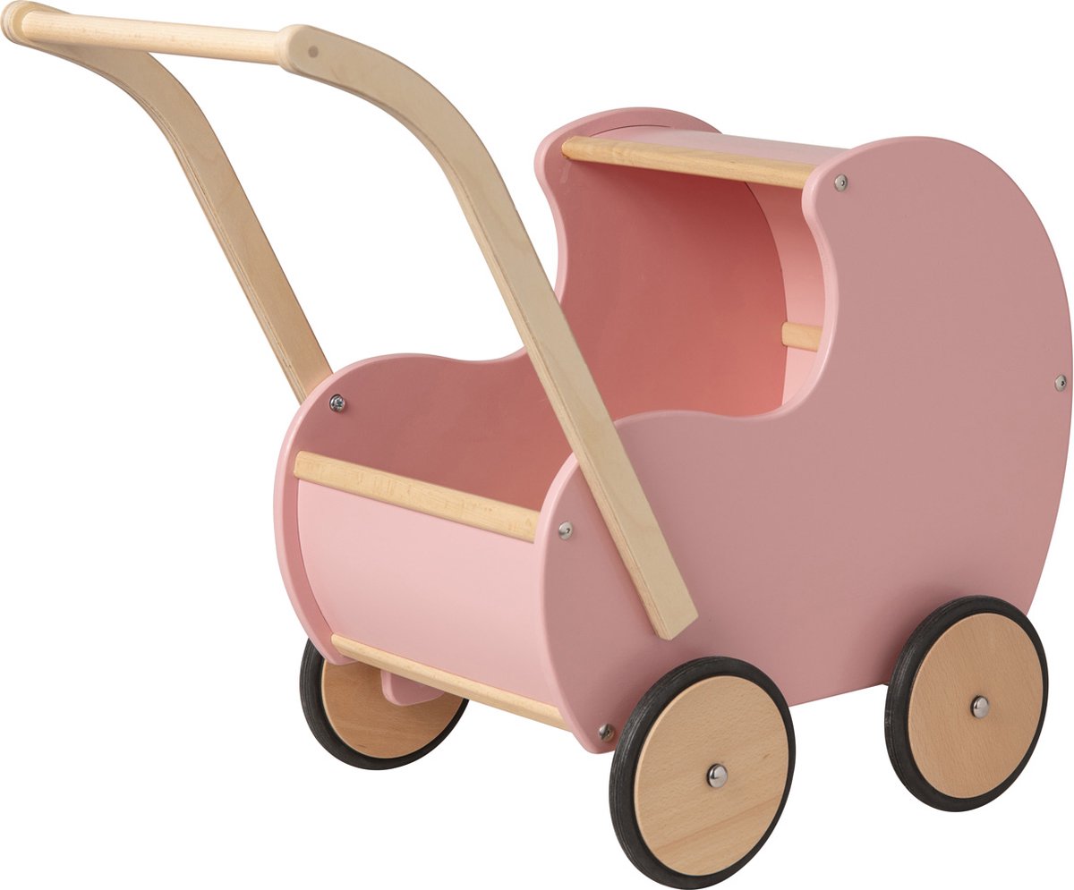 Van Dijk Toys Poppenwagen Retro Rosè zonder hart