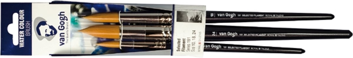 Penselen set serie 191 nrs 10-18-24 FSC aquarel waterverf aquarelverf