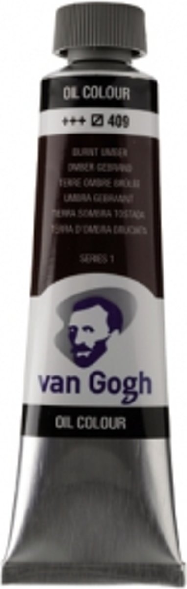 Talens van gogh olieverf tube 200 ml omber gebrand 409