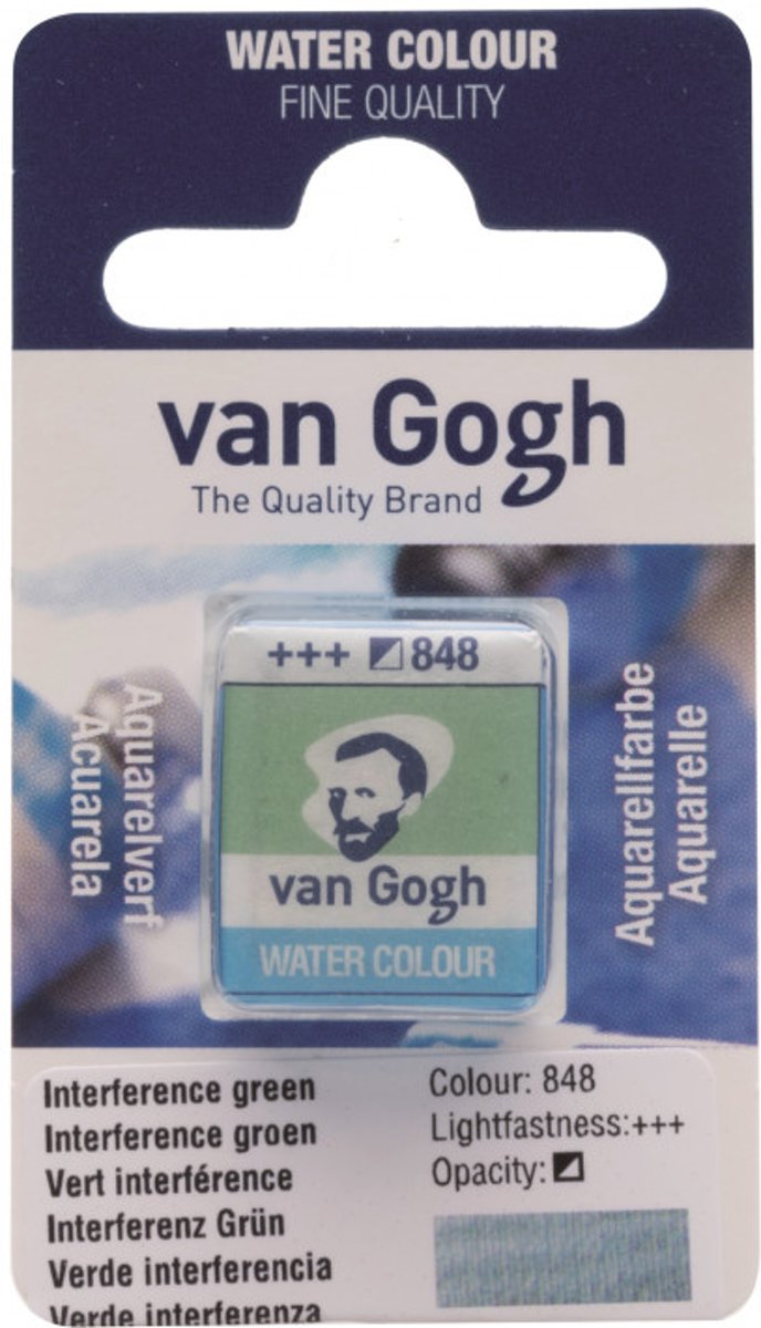 van Gogh water colour napje Interference Green (848)