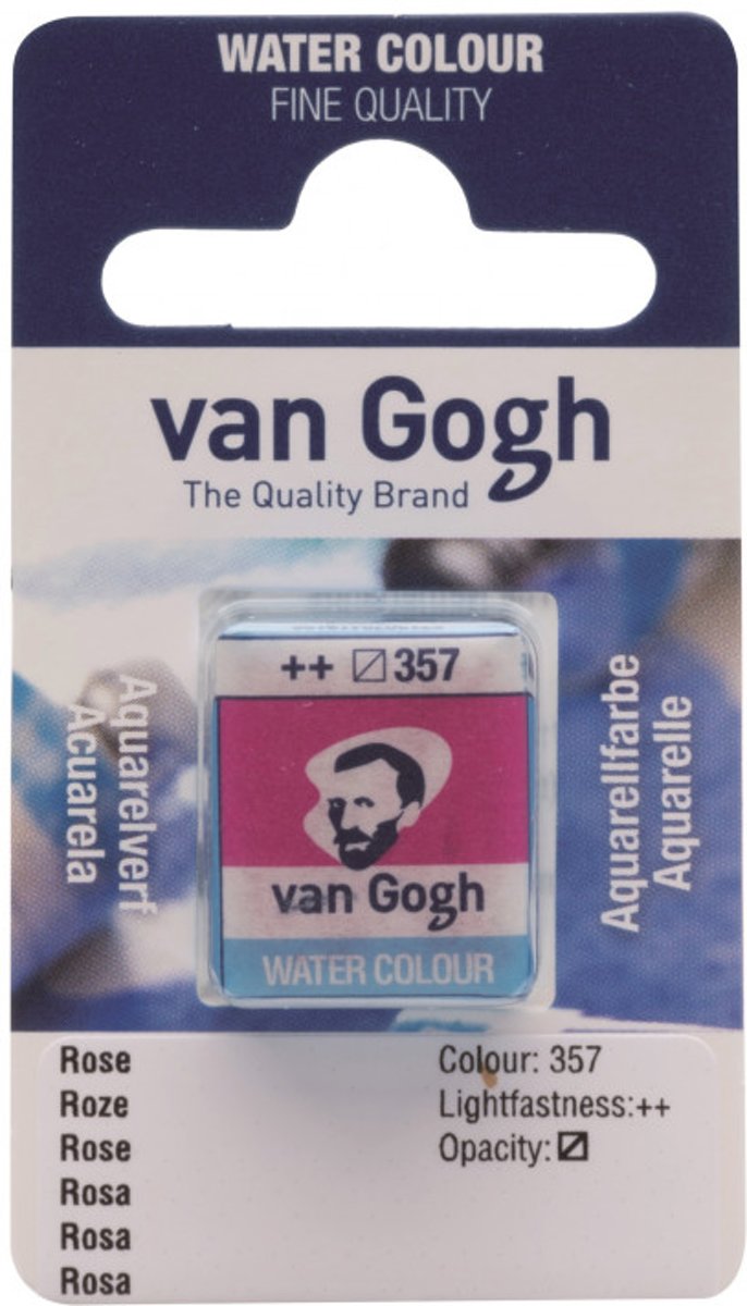 van Gogh water colour napje Rose (357)