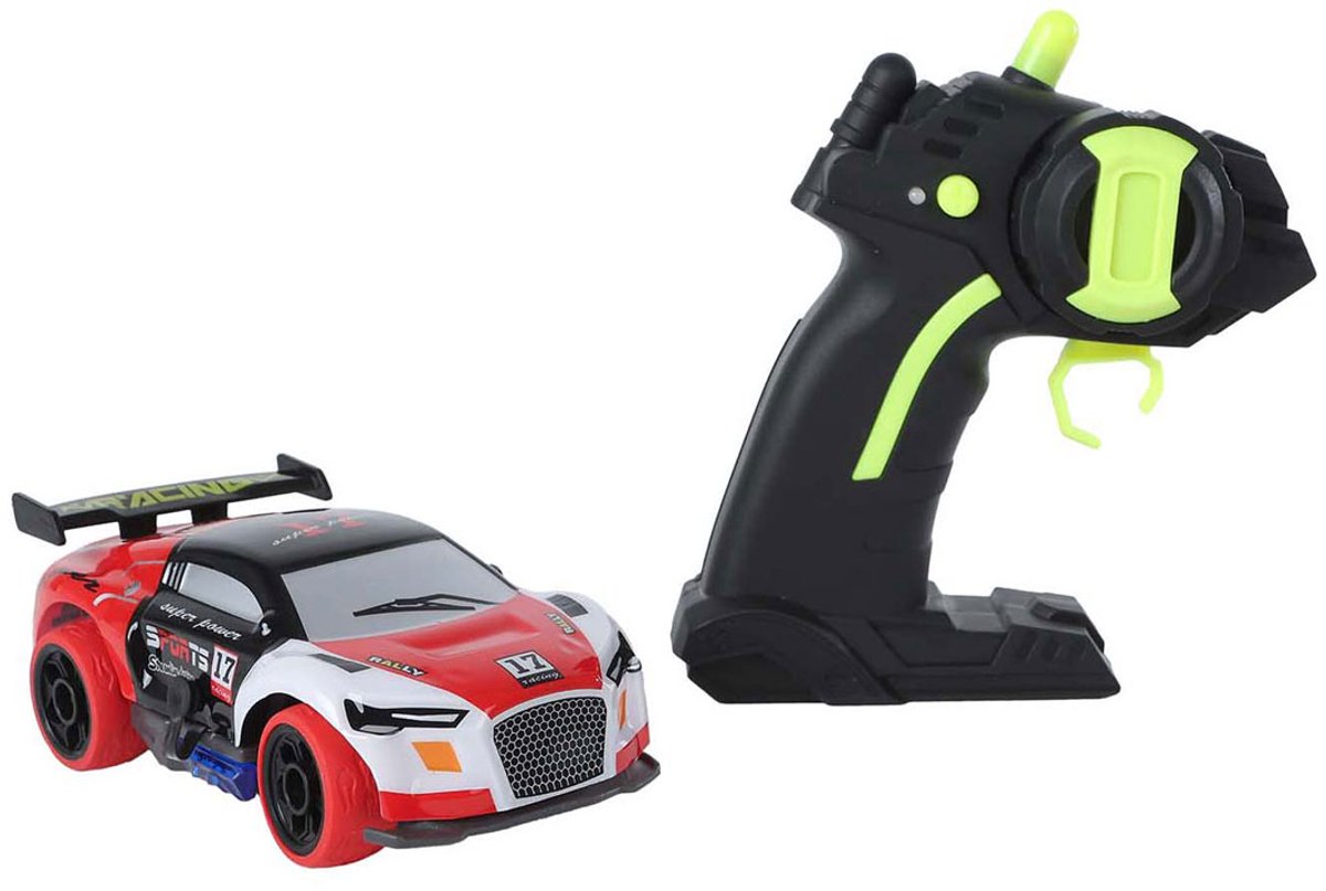 Roadstar RC Bestuurbare Rally Auto met Licht 2.4GHz Rood, 13cm