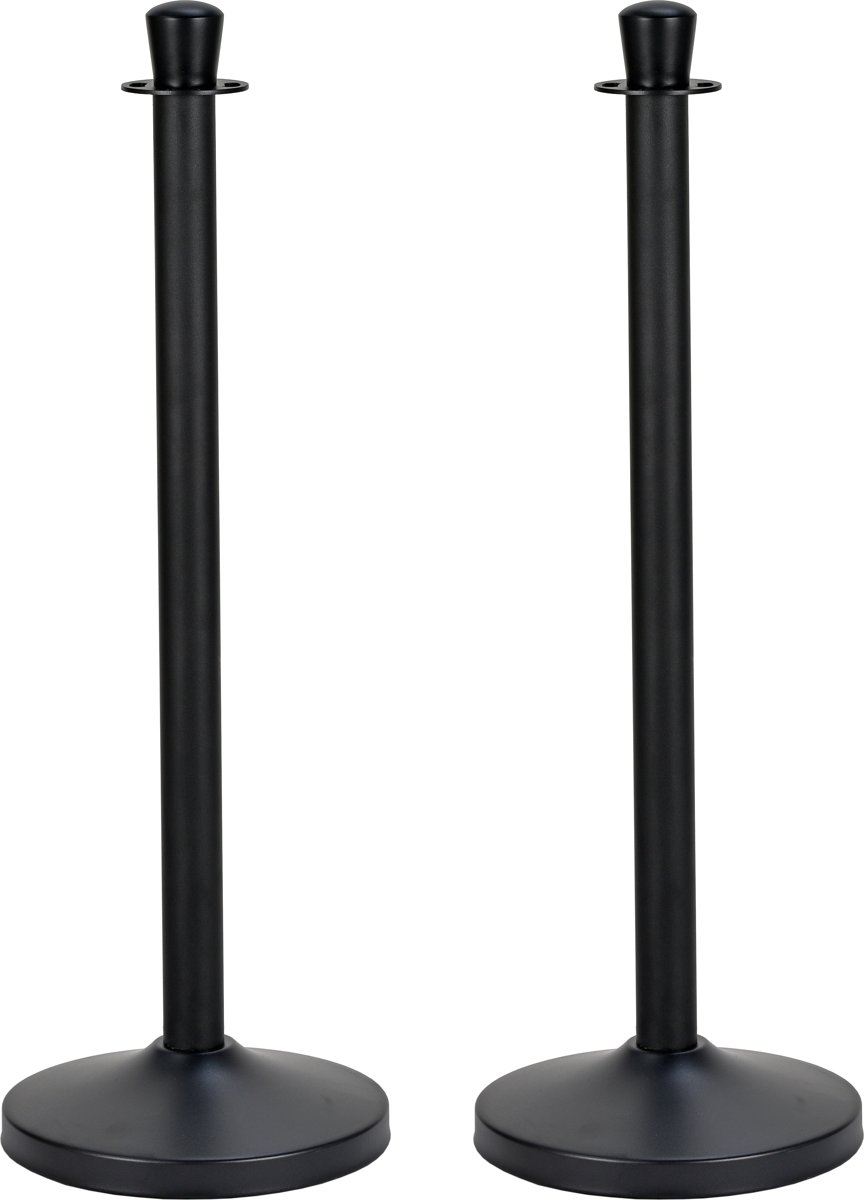 Afzetpaal - Set van 2 - Grandeur - RVS zwart