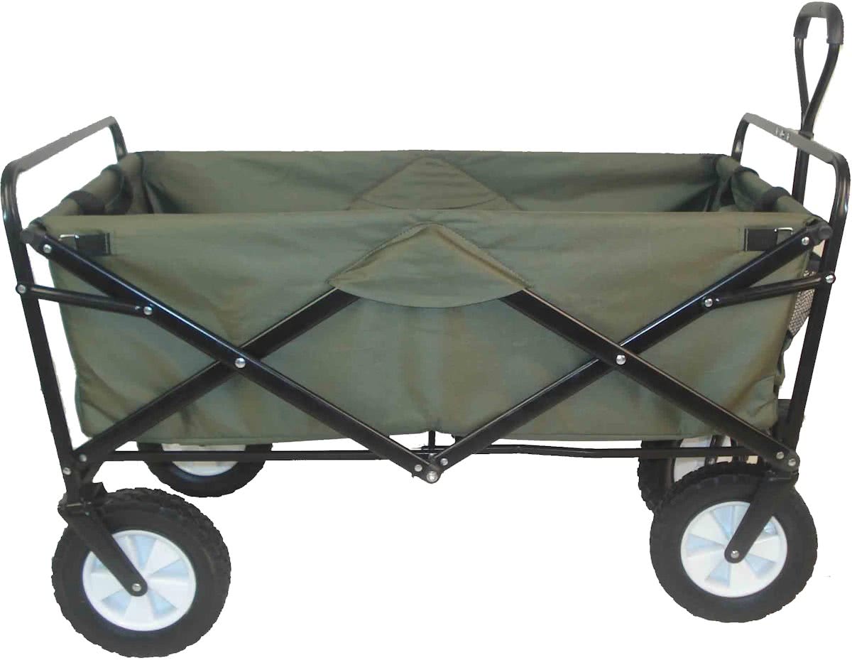 Opvouwbare Bolderkar - Massieve banden - Groen