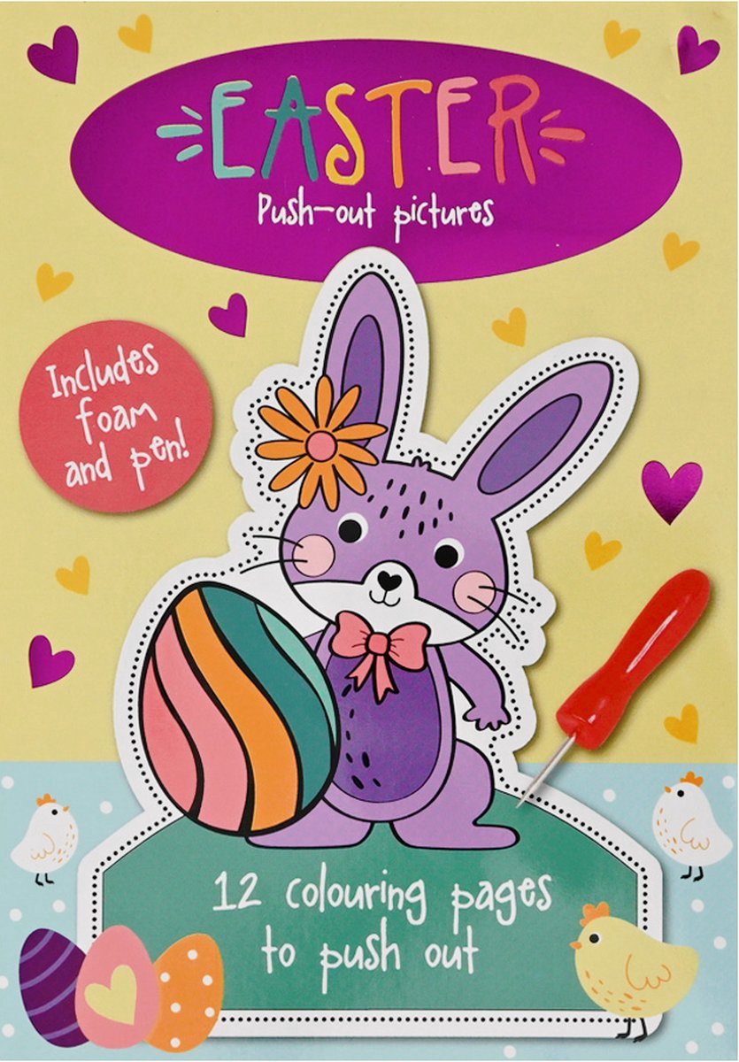Vier een vrolijk Pasen met onze Kleurrijke Prikblok Set - 15x21cm - 12blz!