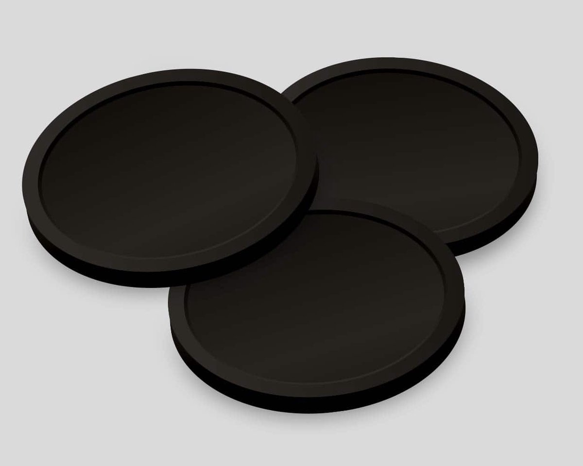 Blanco Consumptiemunten 29mm / Betaalmunten (per 3000 stuks) - ZWART