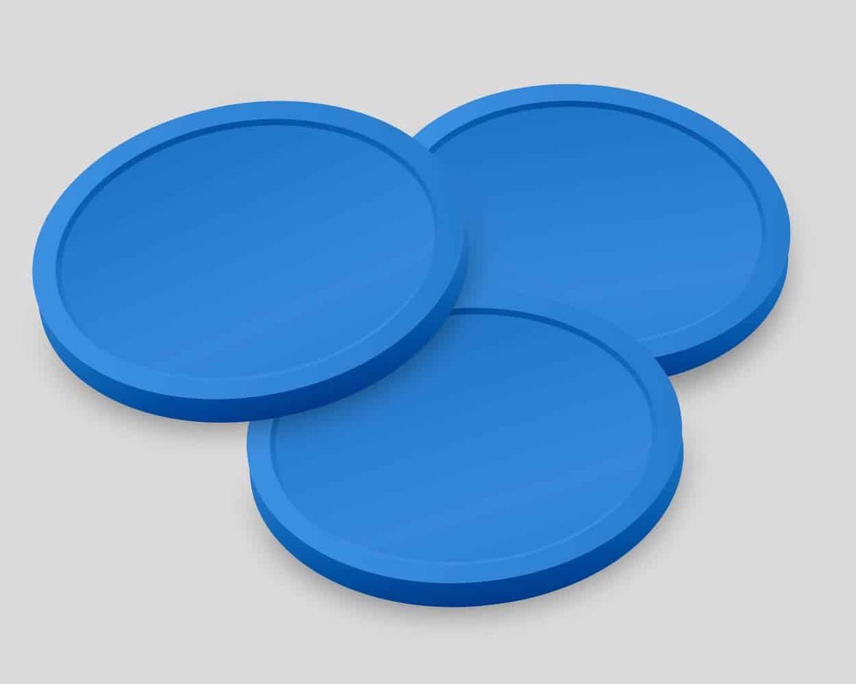Blanco Consumptiemunten 29mm / Betaalmunten (per 500 stuks) - BLAUW