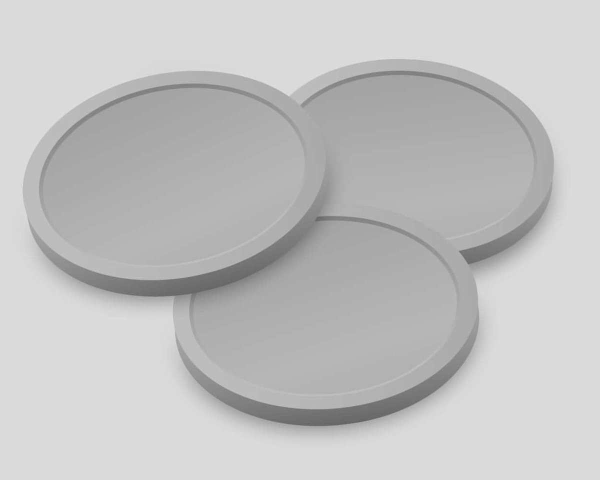 Blanco Consumptiemunten 29mm / Betaalmunten (per 750 stuks) - ZILVER