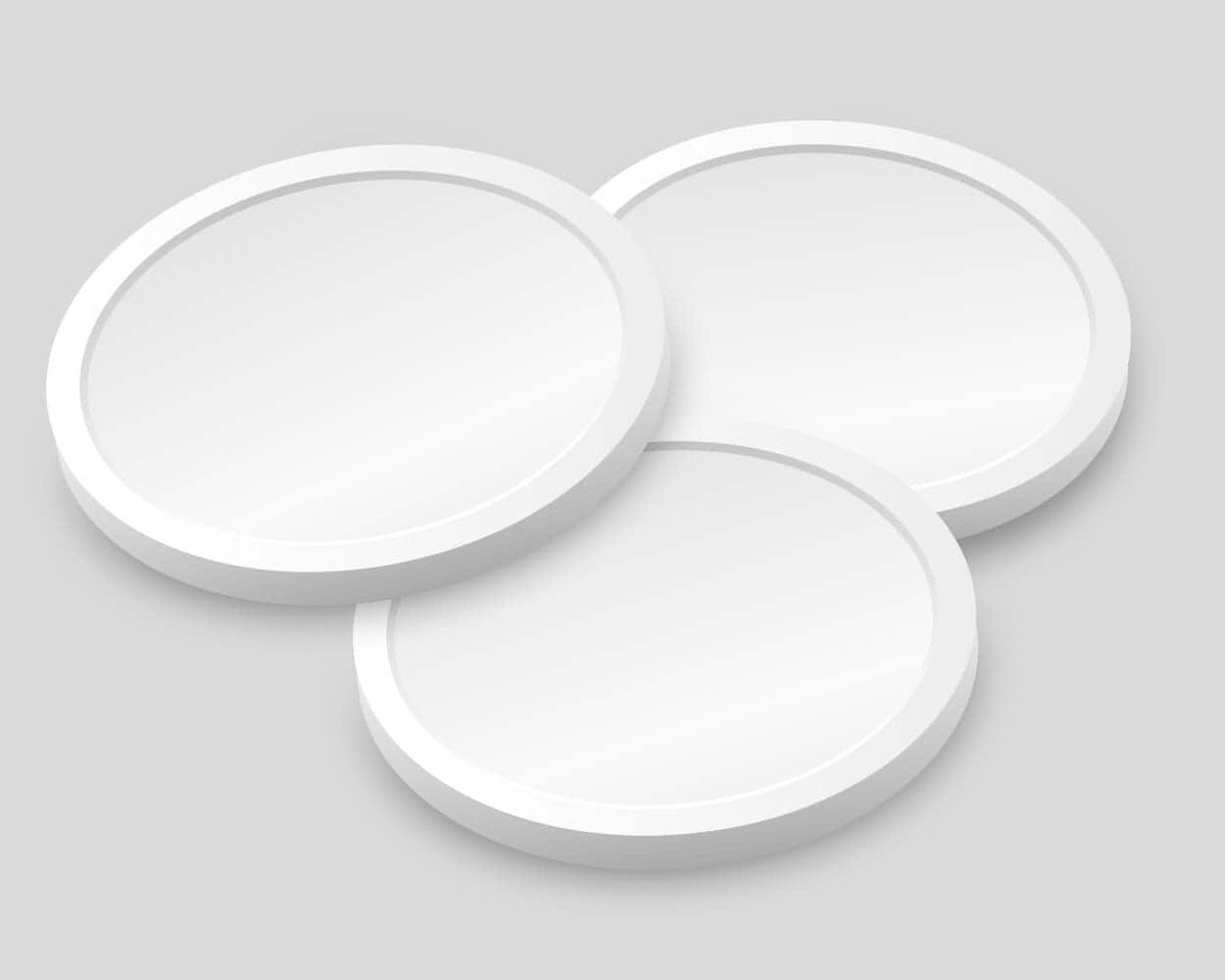 VanDerEng Blanco Consumptiemunten 29mm / Betaalmunten (per 1000 stuks) - WIT