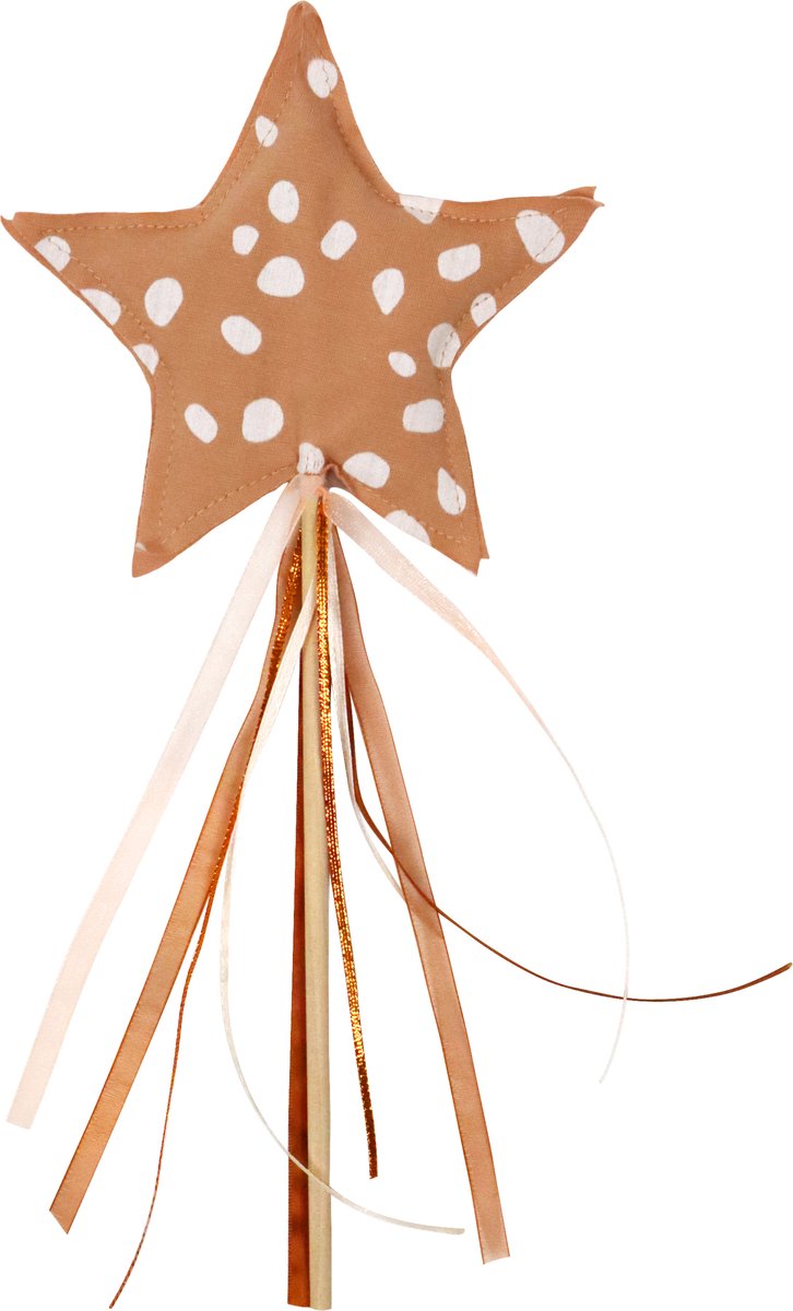 VanPauline - Toverstafje ster - Peach White Dots