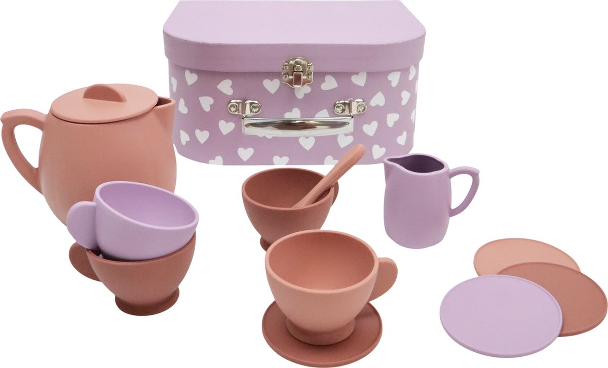 VanPauline Speelgoed Theesetje + Koffer
