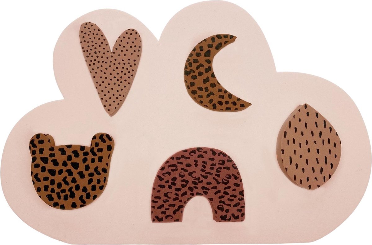 vanPauline Mijn Eerste Puzzel Meisje - Vormen Puzzel / Inlegpuzzel / Steekpuzzel - Vanaf 18 maanden (1 / 2 jaar) - Roze Roze