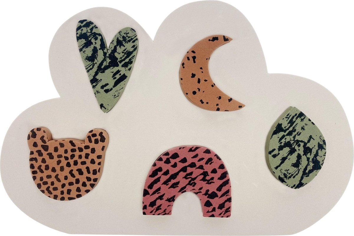 vanPauline Mijn Eerste Puzzel Uni Jongen Meisje - Vormen Puzzel / Inlegpuzzel / Steekpuzzel - Vanaf 18 maanden (1 / 2 jaar) - Groen Groen