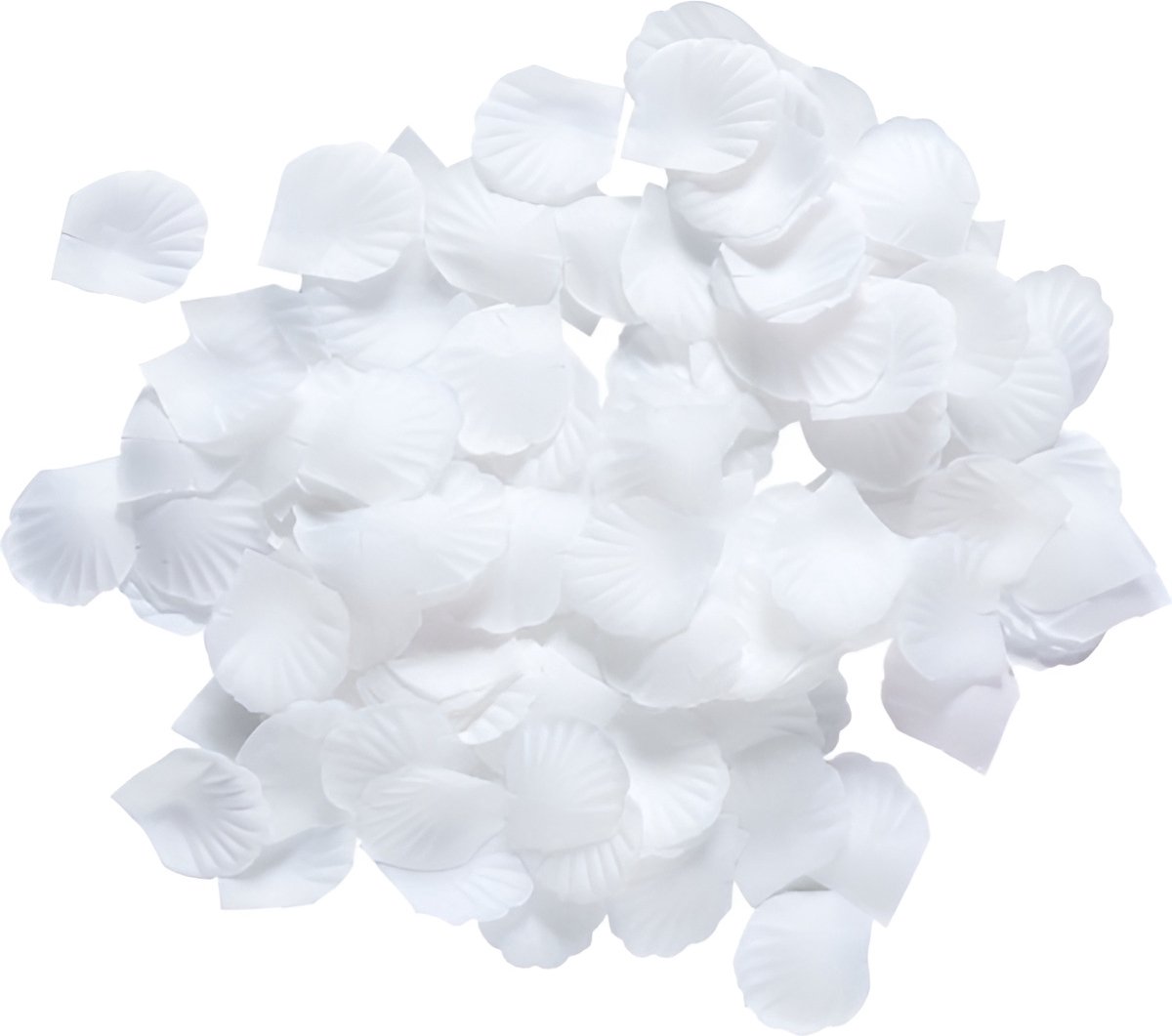 Witte Rozenblaadjes - 500 stuks - Romantische versiering - witte neppe balderen - rozenblaadjes - Kunstbladeren voor binnen & buiten - Kunstmatige decoratie - Huwelijk, Jubileum, Moederdag, Valentijn etc