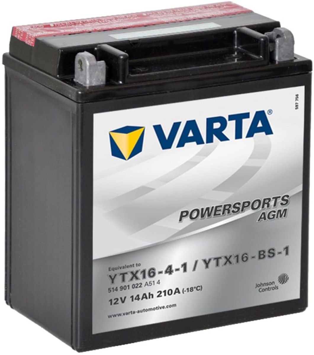 Varta AGM accu 12 V 14 Ah YTX16-4-1 / YTX16-BS-1