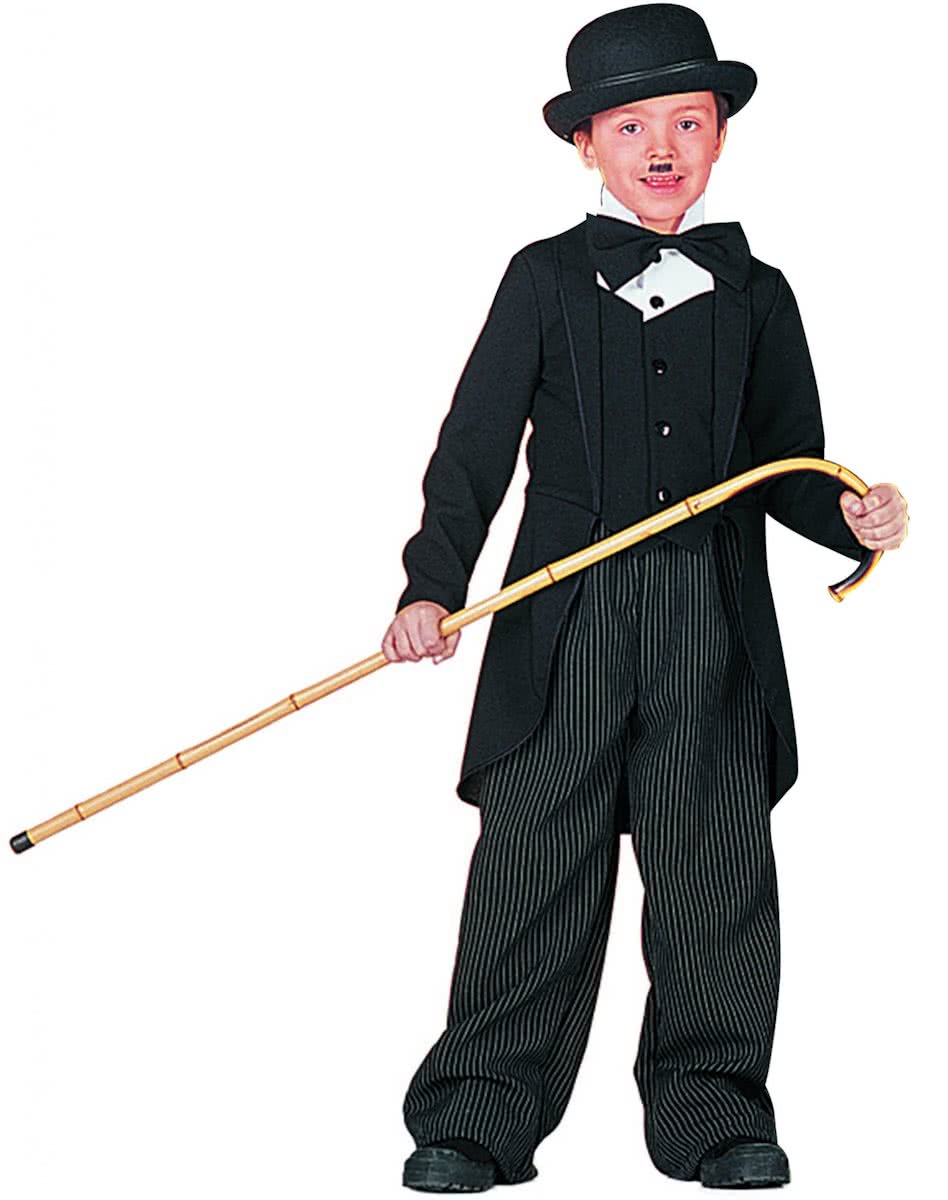 Carnavalskleding Charley Chaplin jongen bi-stretch Maat 116