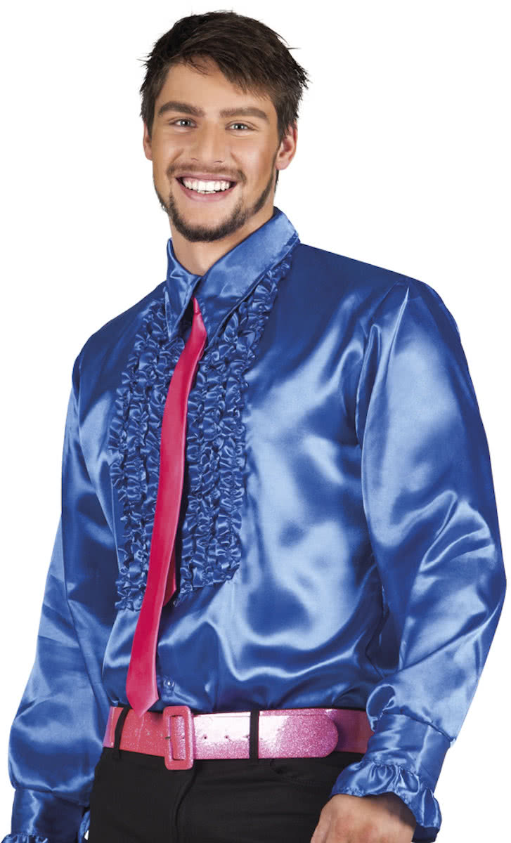 Party Shirt Blauw XXL