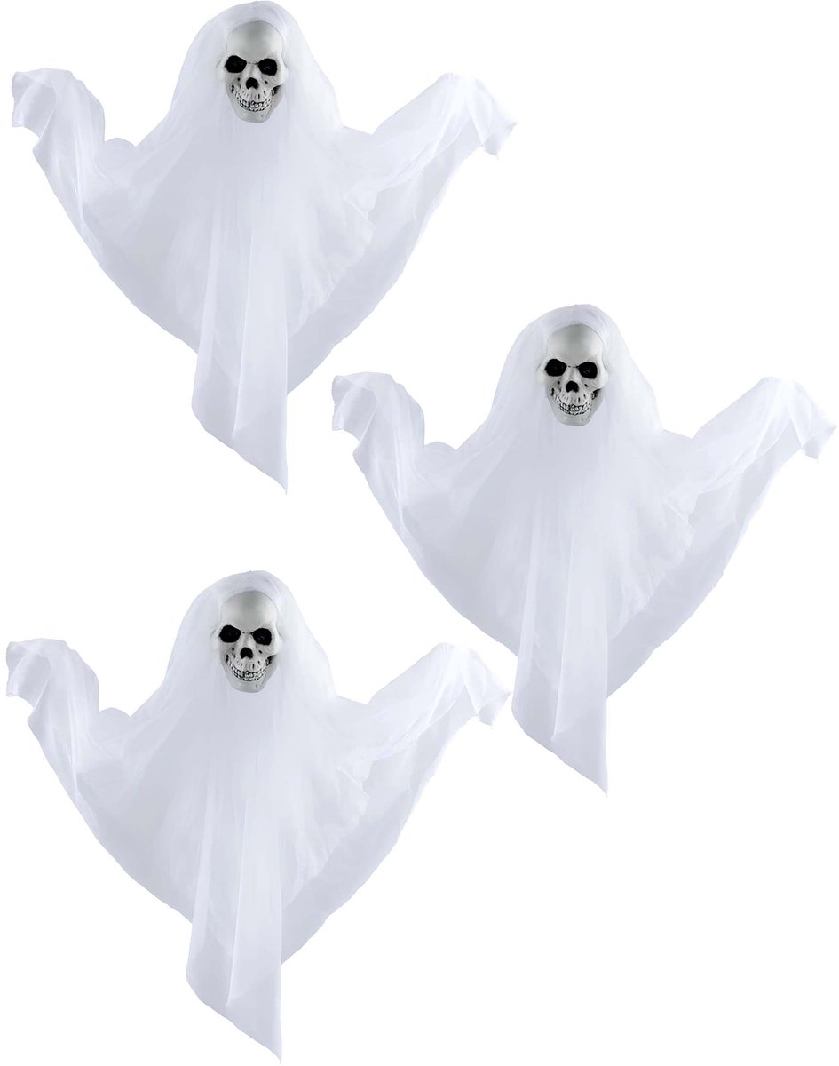   - 3 Witte Hangende Geesten 50 cm