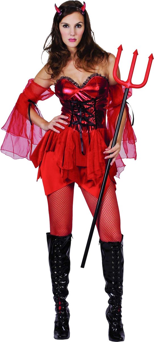   - Duivel kostuum voor dames Halloween outfit - Rood - XXL