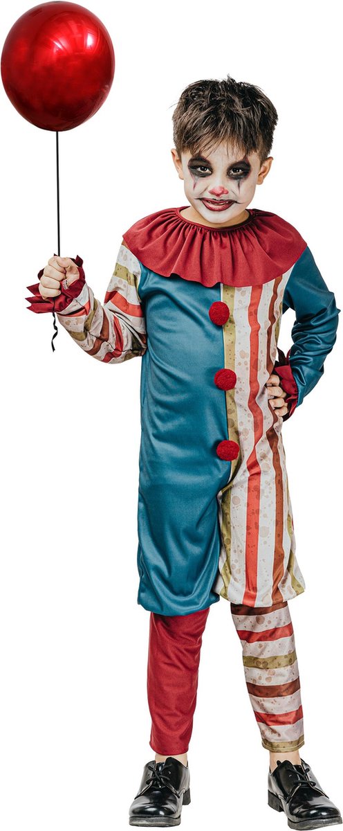   - Gekleurd Halloween clownskostuum voor jongens