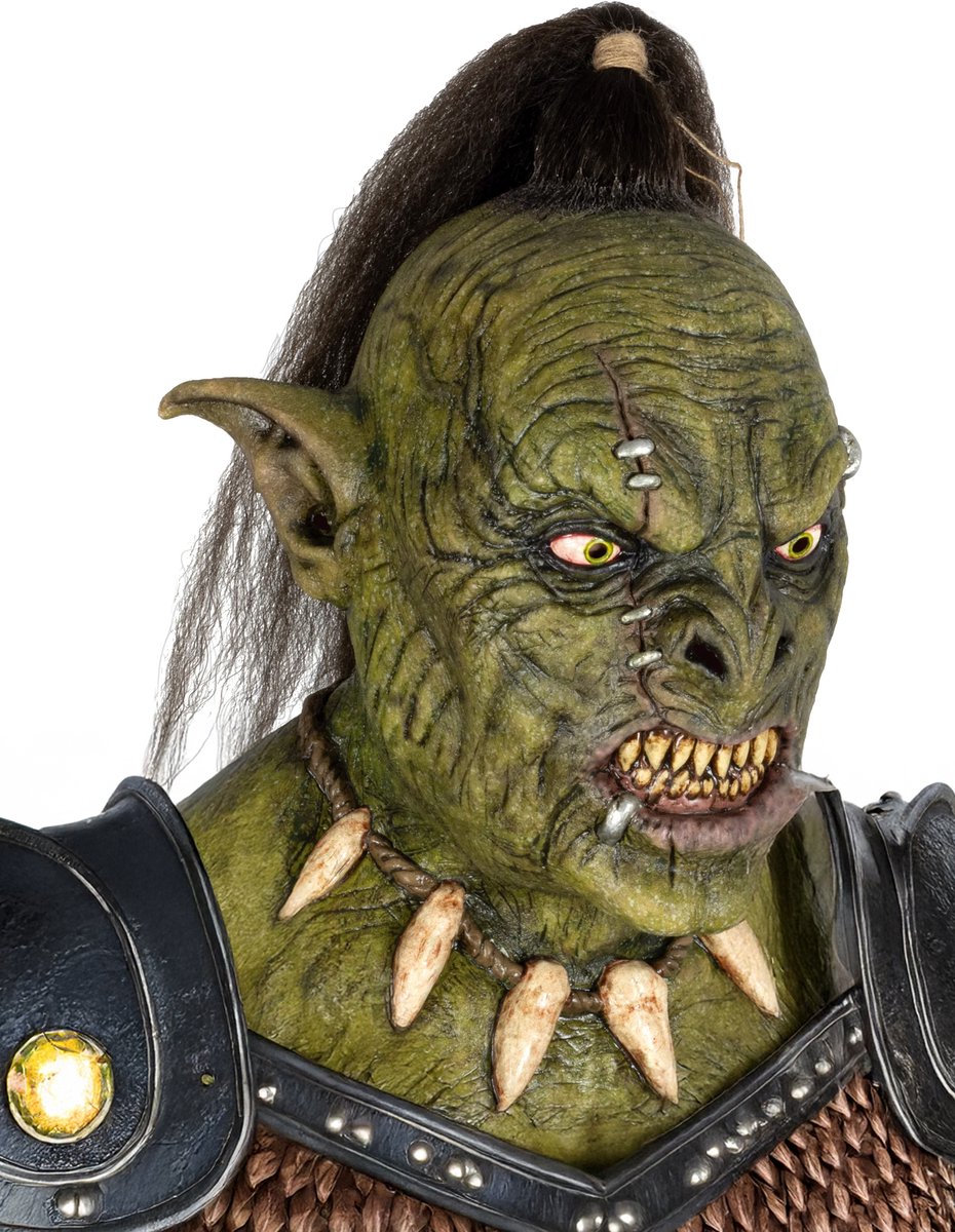   - Groene Orc Warrior-masker voor volwassenen
