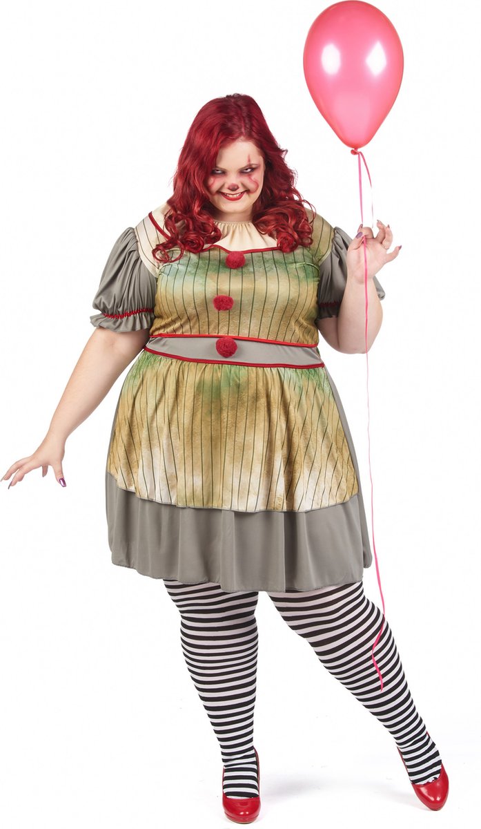   - Groot formaat psychoclownkostuum voor dames