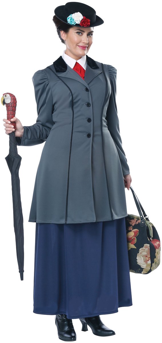   - Plus size Engels nanny kostuum voor vrouwen