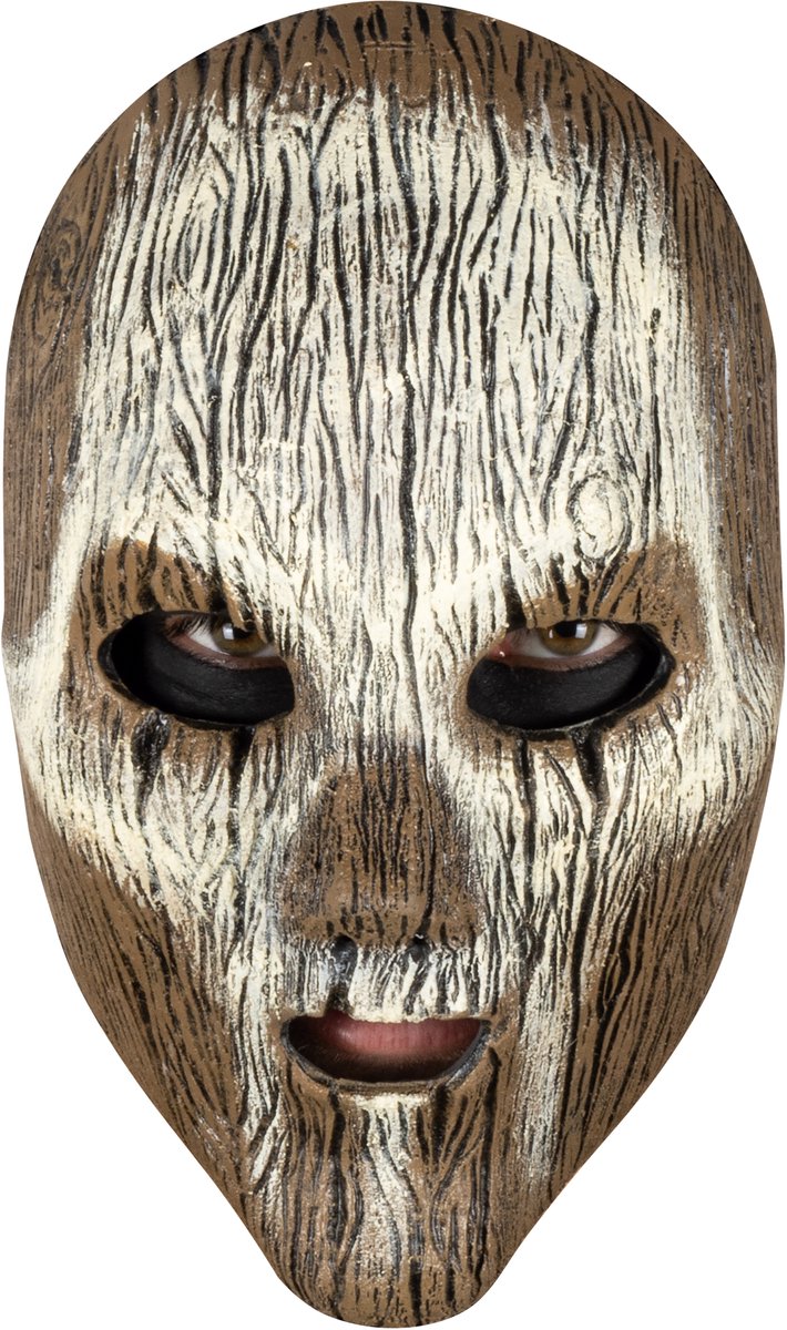  - Voodoo-masker voor volwassenen met houteffect