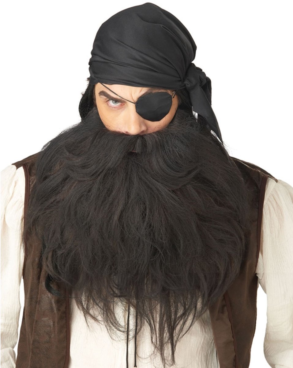   - Zwarte piratenbaard en snor